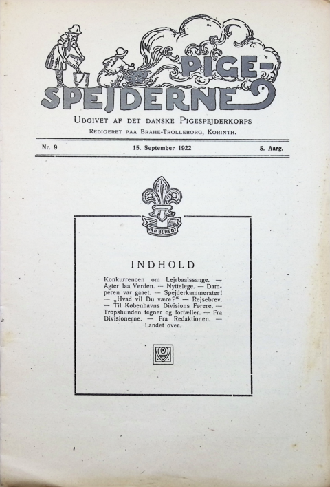 Forside: Pigespejderne 1922 årg 5 nr. 9