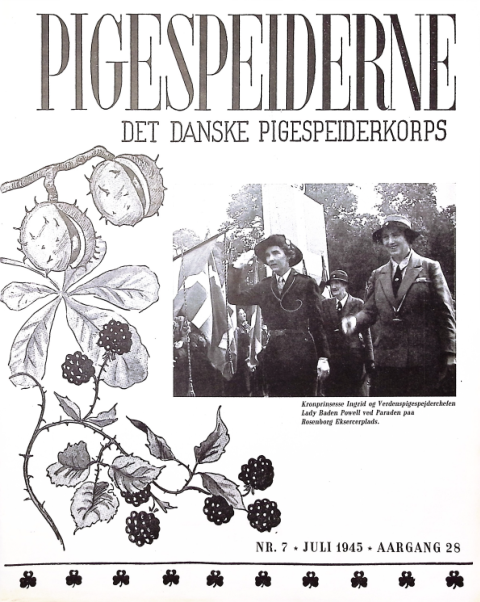 Forside: Pigespejderne 1945 årg 28 nr. 7