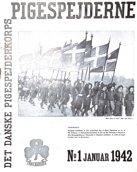 Forside: Pigespejderne 1942 årg 25 nr. 1