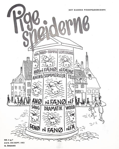 Forside: Pigespejderne 1953 årg 36 nr. 6-7