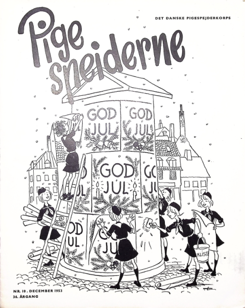 Forside: Pigespejderne 1953 årg 36 nr. 10