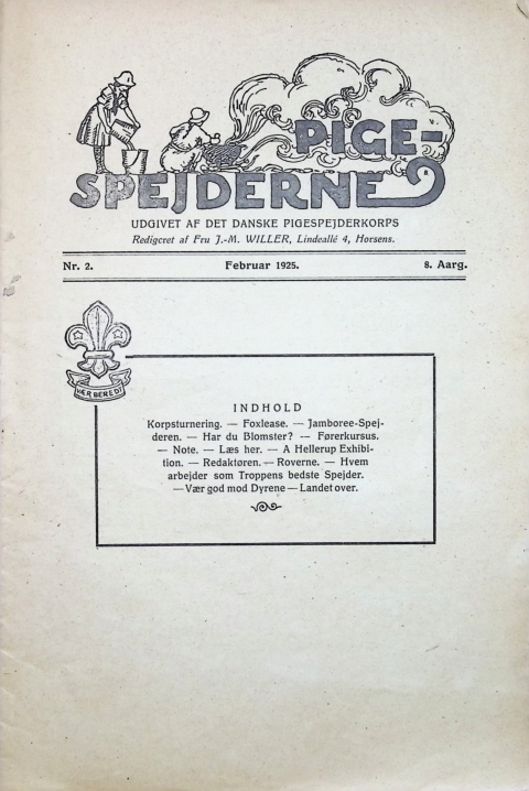 Forside: Pigespejderne 1925 årg 8 nr. 2