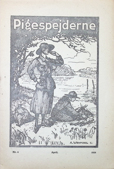 Forside: Pigespejderne 1924 årg 7 nr. 4