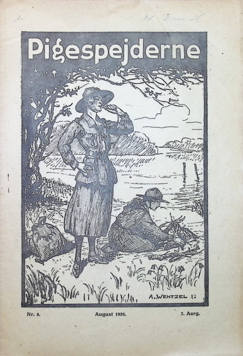 Forside: Pigespejderne 1924 årg 7 nr. 8