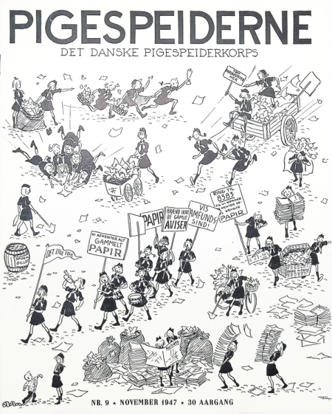 Forside: Pigespejderne 1947 årg 30 nr. 9