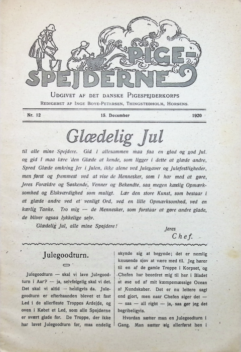 Forside: Pigespejderne 1920 årg 3 nr. 12