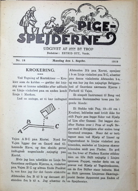 Forside: Pigespejderne 1919 årg 2 nr. 18
