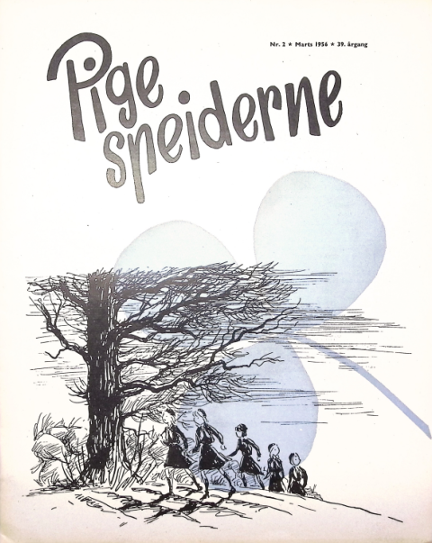 Forside: Pigespejderne 1956 årg 39 nr. 2