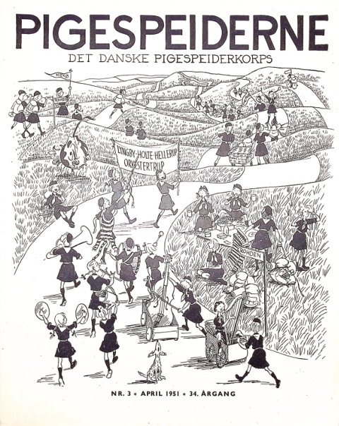 Forside: Pigespejderne 1951 årg 34 nr. 3