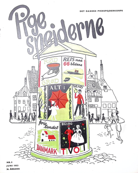 Forside: Pigespejderne 1953 årg 36 nr. 5