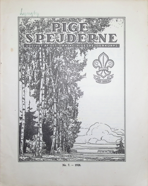 Forside: Pigespejderne 1928 årg 11 nr. 7