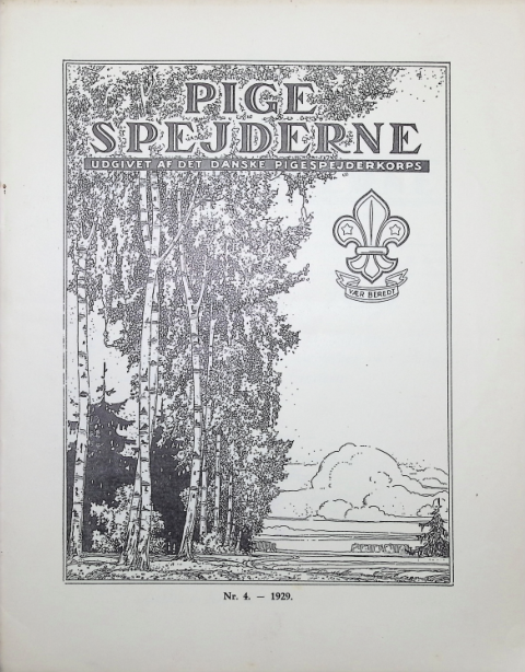 Forside: Pigespejderne 1929 årg 12 nr. 4