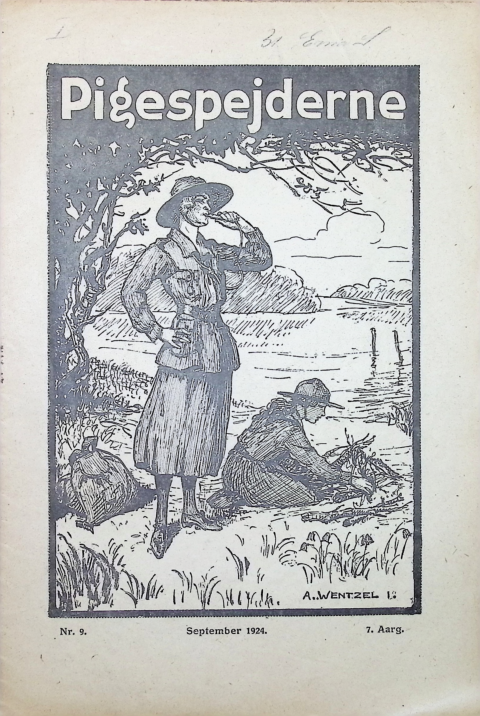 Forside: Pigespejderne 1924 årg 7 nr. 9