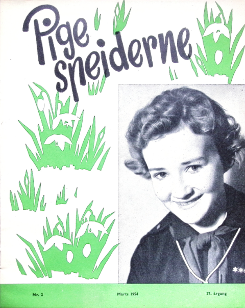 Forside: Pigespejderne 1954 årg 37 nr. 2
