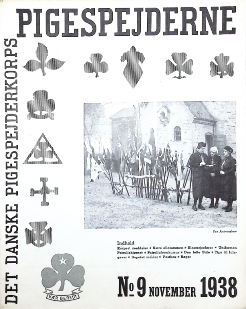 Forside: Pigespejderne 1938 årg 21 nr. 9