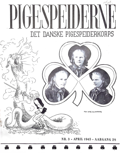 Forside: Pigespejderne 1945 årg 28 nr. 3