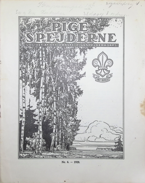 Forside: Pigespejderne 1928 årg 11 nr. 6