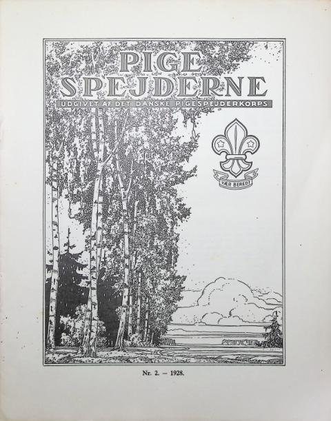 Forside: Pigespejderne 1928 årg 11 nr. 2
