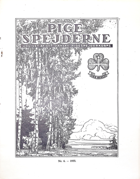 Forside: Pigespejderne 1933 årg 16 nr. 6