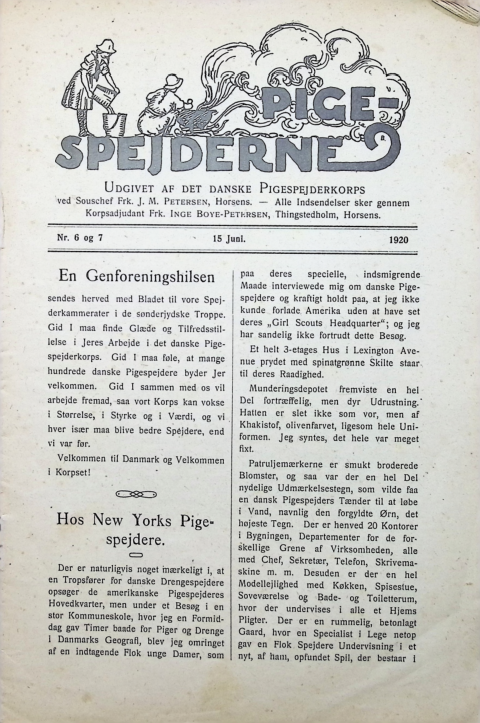 Forside: Pigespejderne 1920 årg 3 nr. 6 & 7
