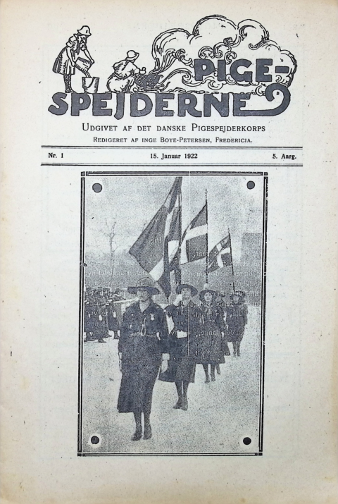 Forside: Pigespejderne 1922 årg 5 nr. 1