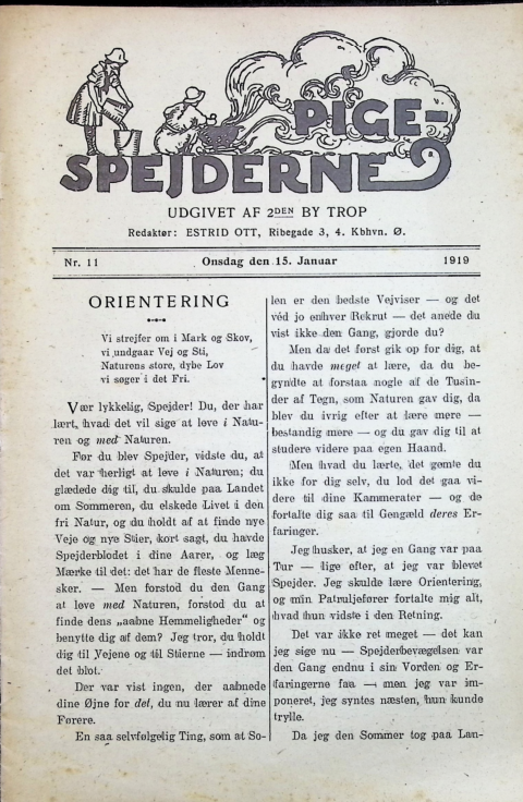 Forside: Pigespejderne 1919 årg 2 nr. 11