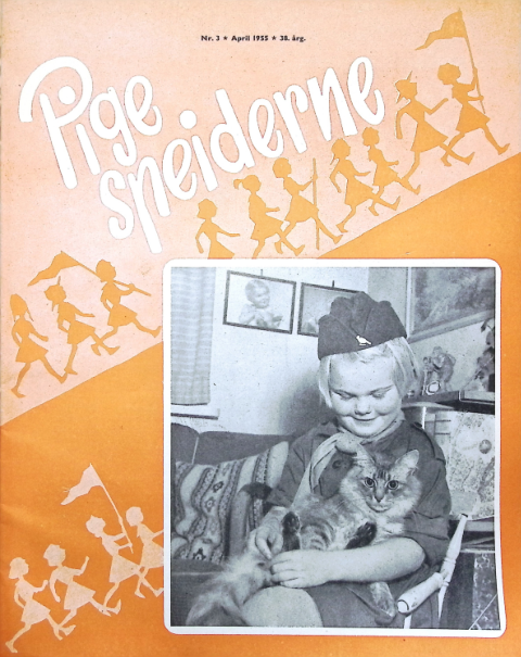 Forside: Pigespejderne 1955 årg 38 nr. 3