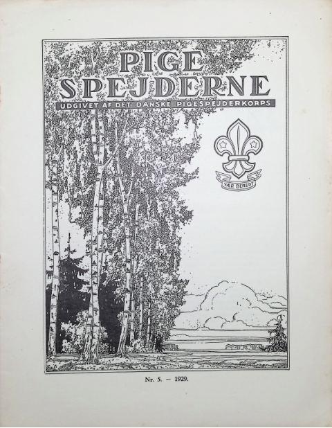 Forside: Pigespejderne 1929 årg 12 nr. 5