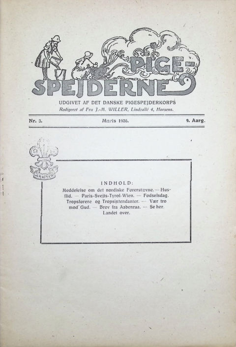 Forside: Pigespejderne 1926 årg 9 nr. 3