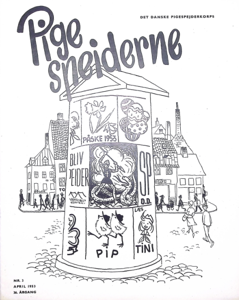 Forside: Pigespejderne 1953 årg 36 nr. 3