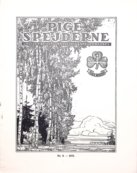 Forside: Pigespejderne 1933 årg 16 nr. 8