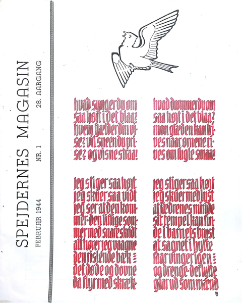 Forside: Spejdernes Magasin 1944 årg  28 nr 1