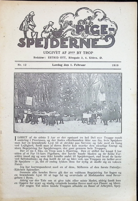 Forside: Pigespejderne 1919 årg 2 nr. 12