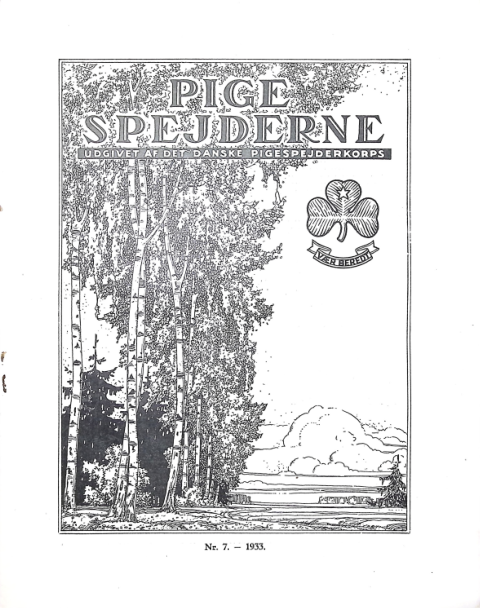 Forside: Pigespejderne 1933 årg 16 nr. 7