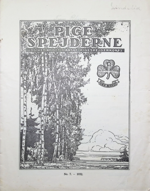 Forside: Pigespejderne 1932 årg 15 nr. 7