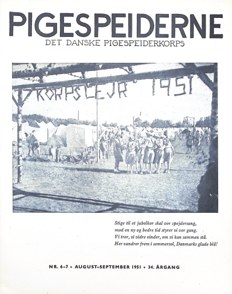 Forside: Pigespejderne 1951 årg 34 nr. 6-7