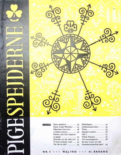 Forside: Pigespejderne 1958 årg 41 nr. 4