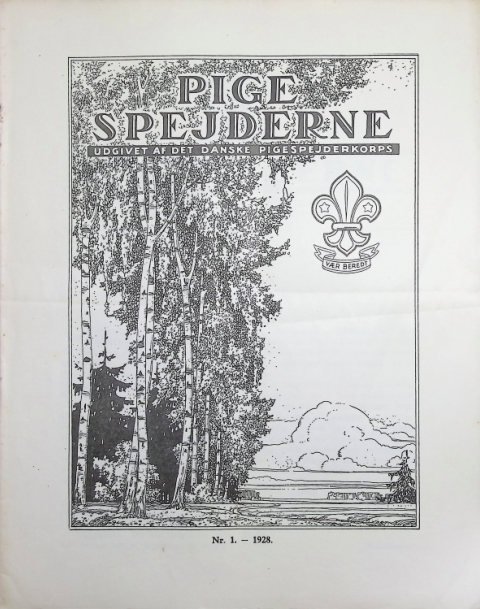 Forside: Pigespejderne 1928 årg 11 nr. 1