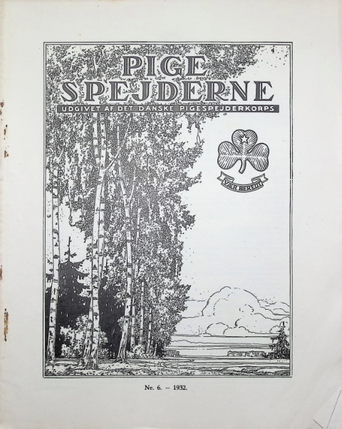 Forside: Pigespejderne 1932 årg 15 nr. 6