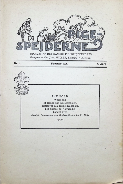 Forside: Pigespejderne 1926 årg 9 nr. 2