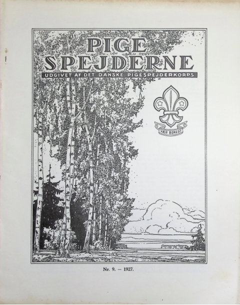 Forside: Pigespejderne 1927 årg 10 nr. 9