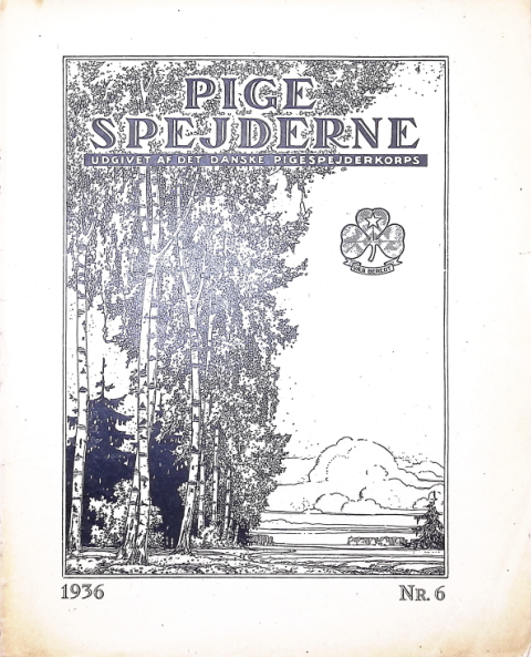 Forside: Pigespejderne 1936 årg 19 nr. 6
