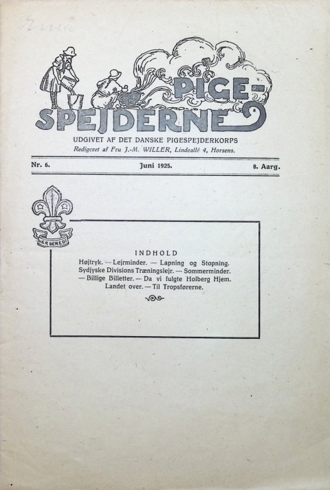 Forside: Pigespejderne 1925 årg 8 nr. 6