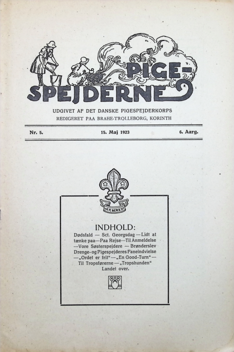 Forside: Pigespejderne 1923 årg 6 nr. 5