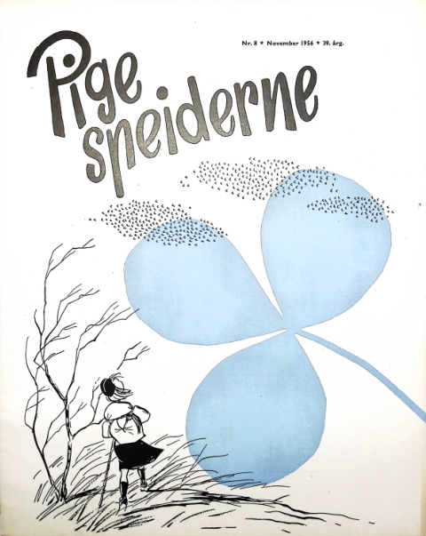 Forside: Pigespejderne 1956 årg 39 nr. 8