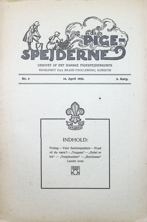 Forside: Pigespejderne 1923 årg 6 nr. 4