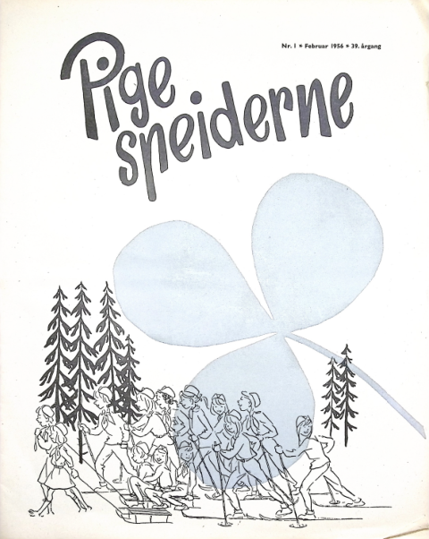 Forside: Pigespejderne 1956 årg 39 nr. 1