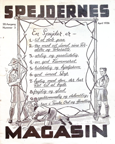 Forside: Spejdernes Magasin 1936 årg  20 nr 3