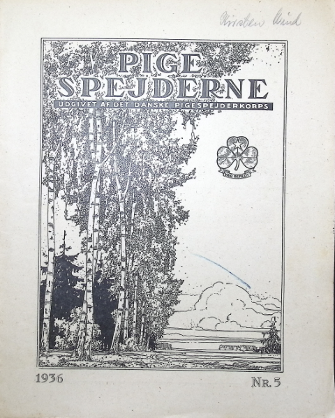 Forside: Pigespejderne 1936 årg 19 nr. 5