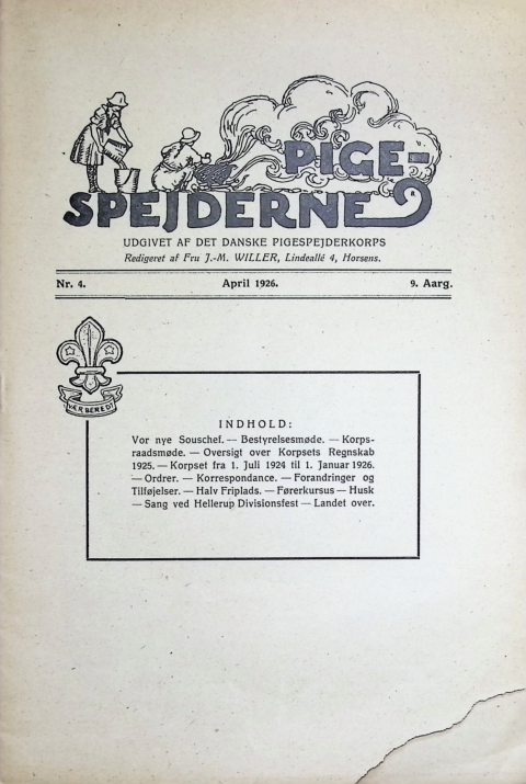 Forside: Pigespejderne 1926 årg 9 nr. 4